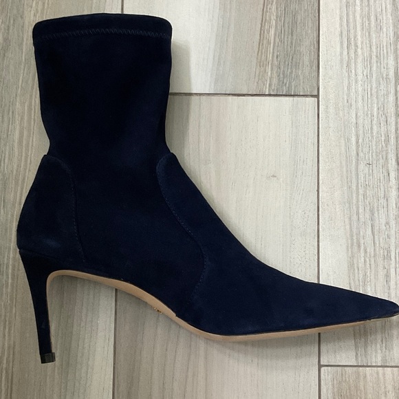 Stuart Weitzman Dark Blue Heeled Boots - Picture 9 of 15